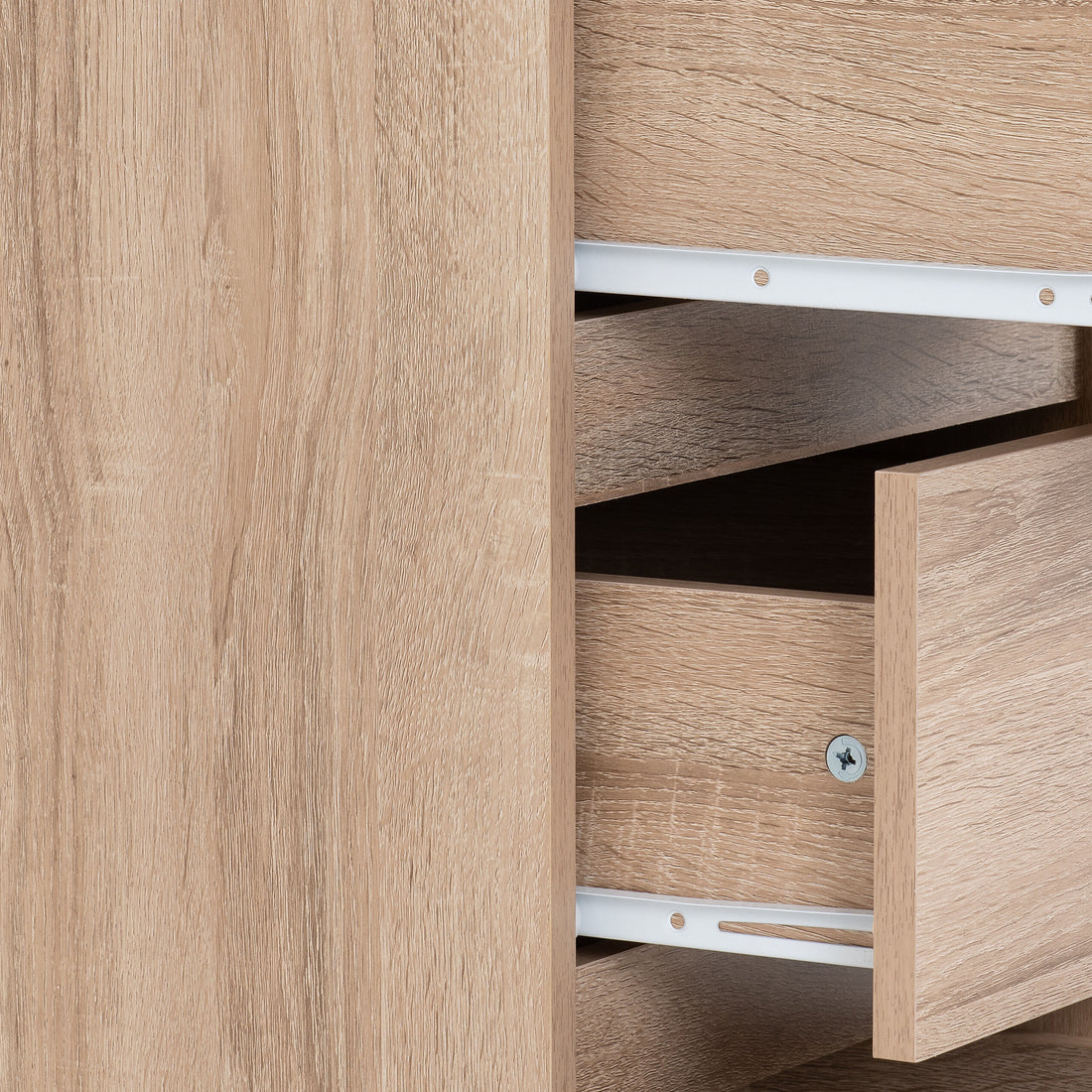 Malvern 5 Drawer Narrow Chest - Sonoma Oak Effect image 3