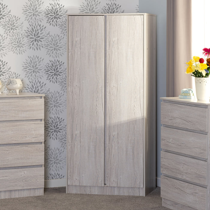 Malvern 2 Door Wardrobe - Urban Snow image 5