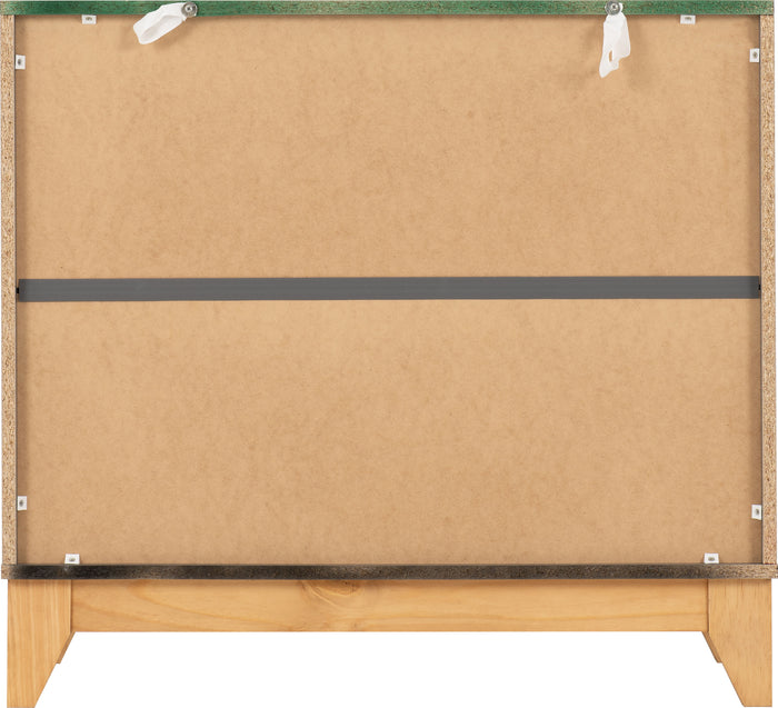 Cleveland 3 Drawer Chest - White/Grey Metal Effect image 7