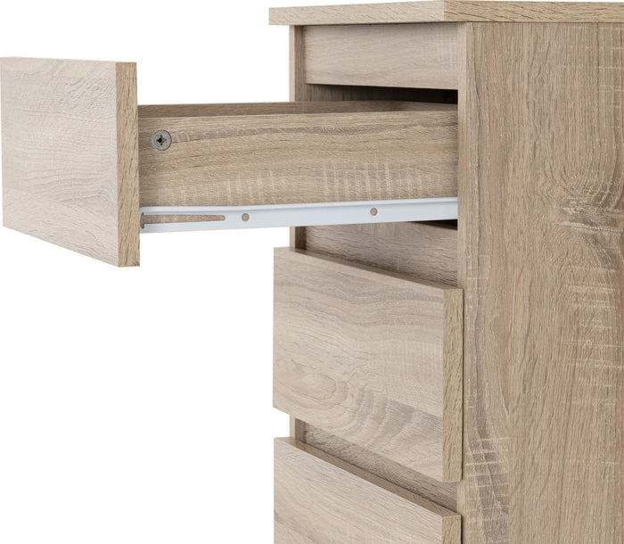 Malvern 3 Drawer Bedside X2 - Sonoma Oak Effect image 6