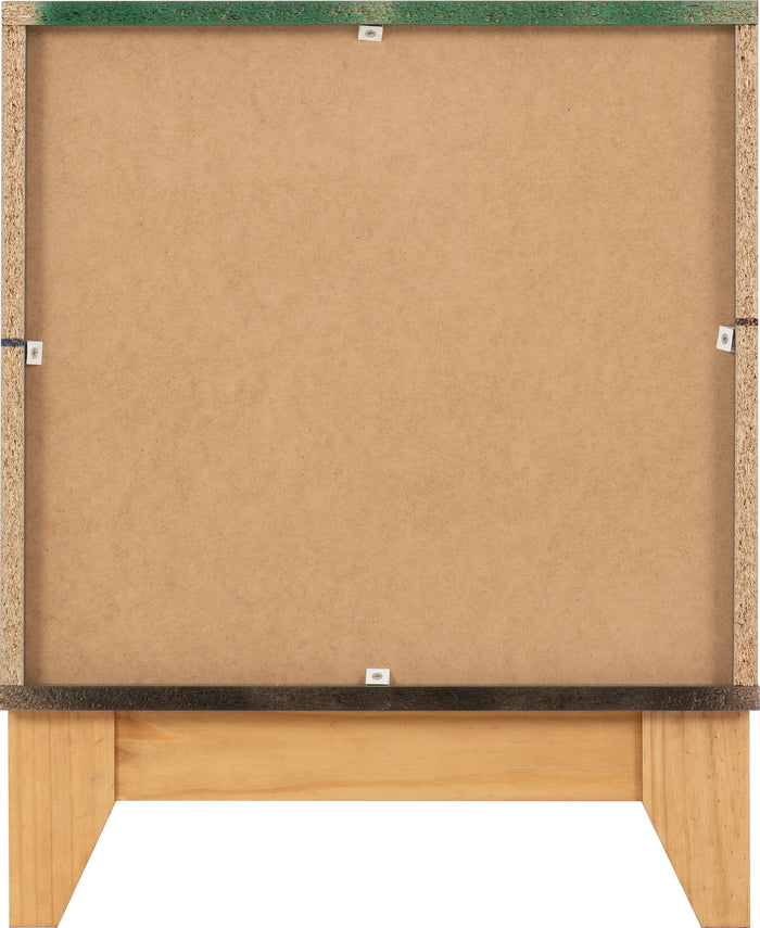Cleveland 3 Drawer Bedside - White/Grey Metal Effect image 8