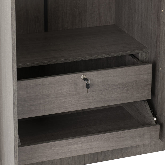 Lisbon 3 Door Wardrobe - Black Wood Grain image 5