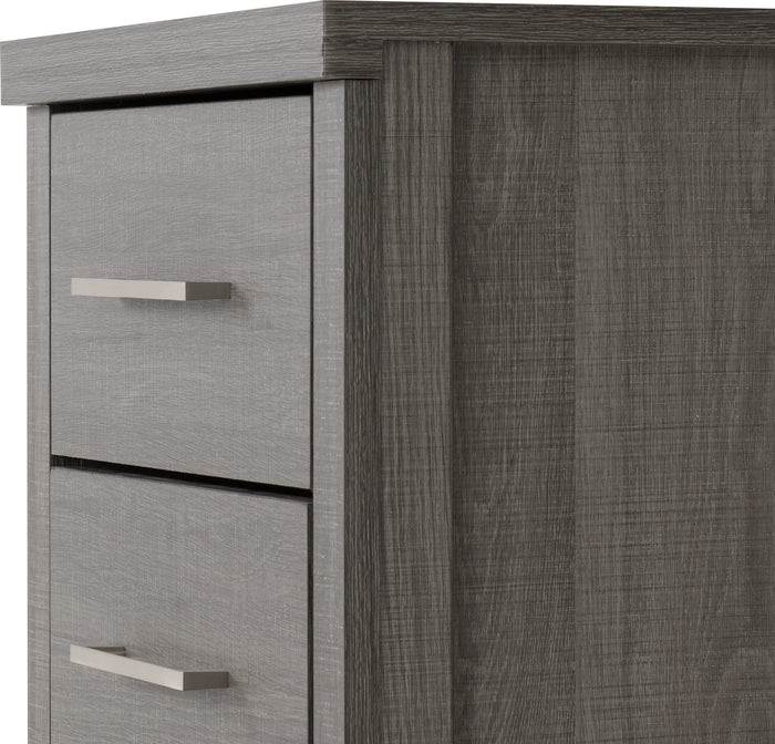 Lisbon 3 Drawer Bedside Chest - Black Wood Grain image 5