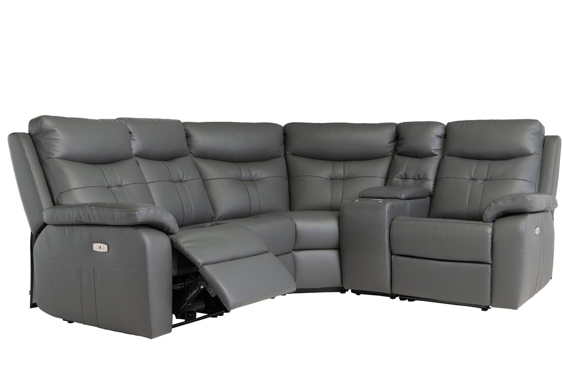 Sophia 2C1 Corner Sofa - Charcoal Grey image 2 - SOP04CHARCOAL CORNER SOFA SET