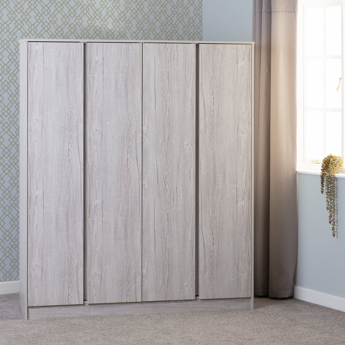 Malvern 4 Door Wardrobe - Urban Snow image 3