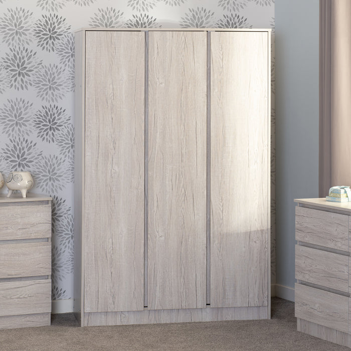 Malvern 3 Door Wardrobe - Urban Snow image 4