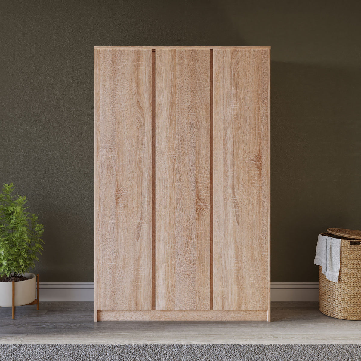 Malvern 3 Door Wardrobe - Sonoma Oak Effect image 1