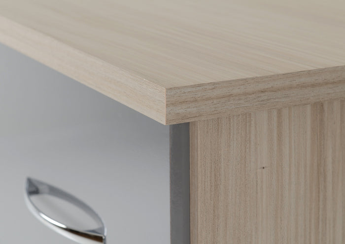 Nevada 3+2 Drawer Chest - Grey Gloss/Light Oak Effect Veneer image 4