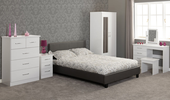 Nevada 3+2 Drawer Chest - White Gloss image 4