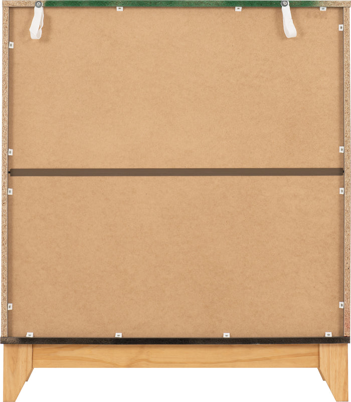 Cleveland 3+2 Drawer Chest - White/Grey Metal Effect image 7