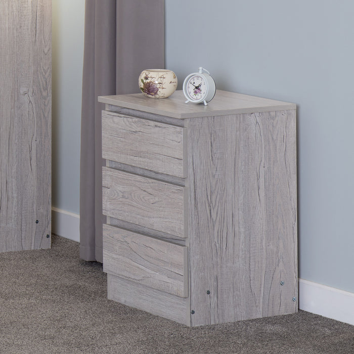 Malvern 3 Drawer Bedside - Urban Snow image 5