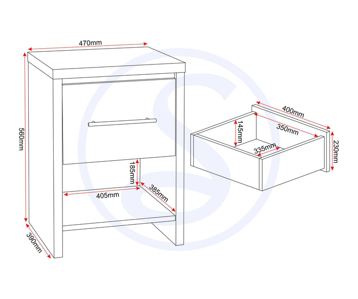 Seville Bedroom Set - White Gloss/Light Oak Effect Veneer image 5