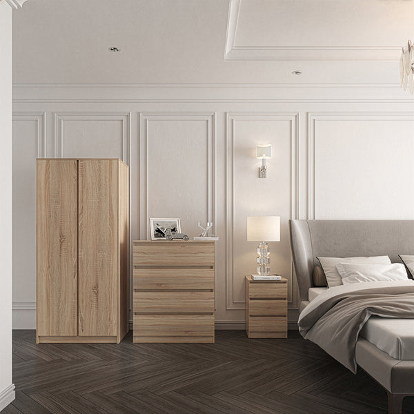 Malvern 2 Door Wardrobe Bedroom Set - Sonoma Oak Effect image 1