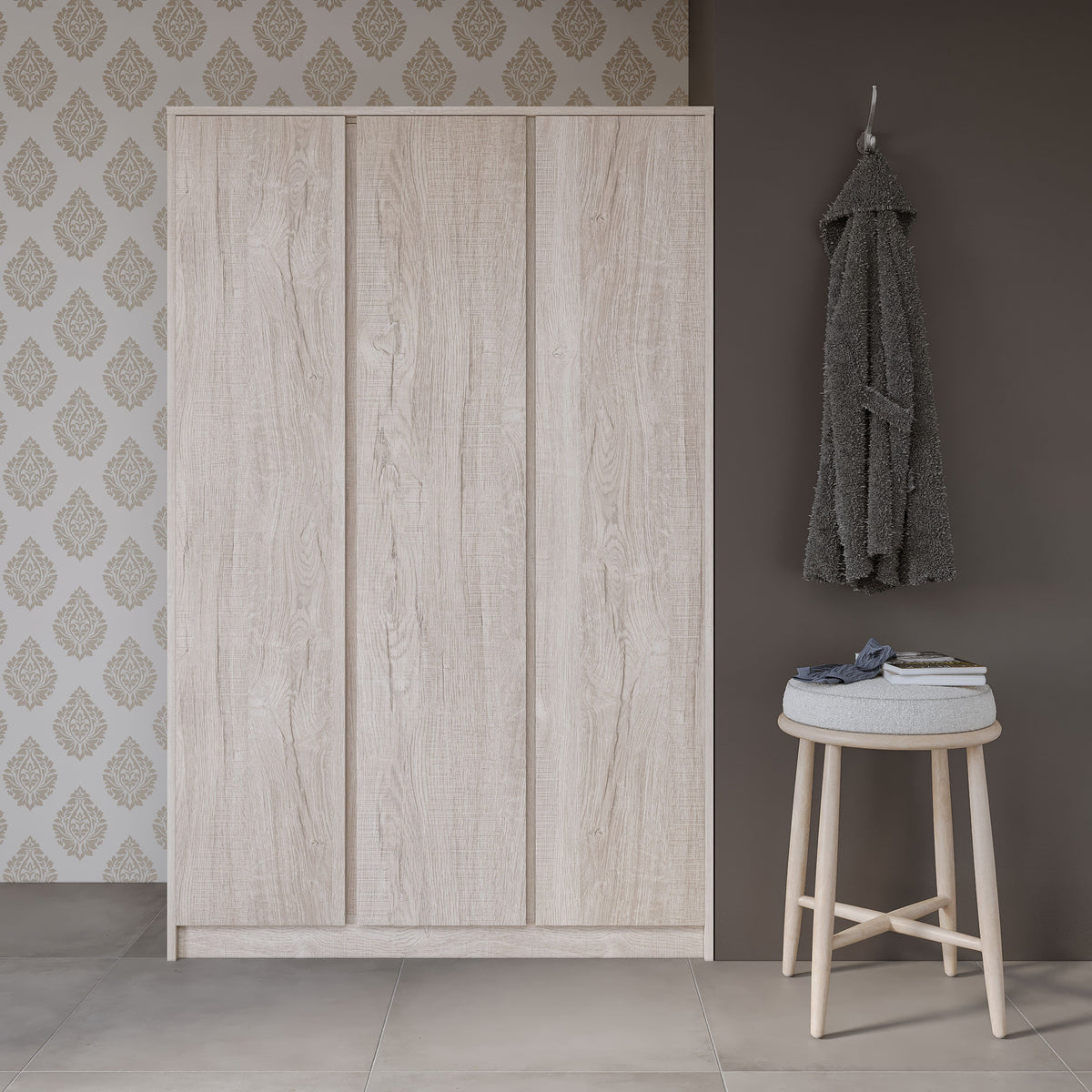 Malvern 3 Door Wardrobe - Urban Snow image 11