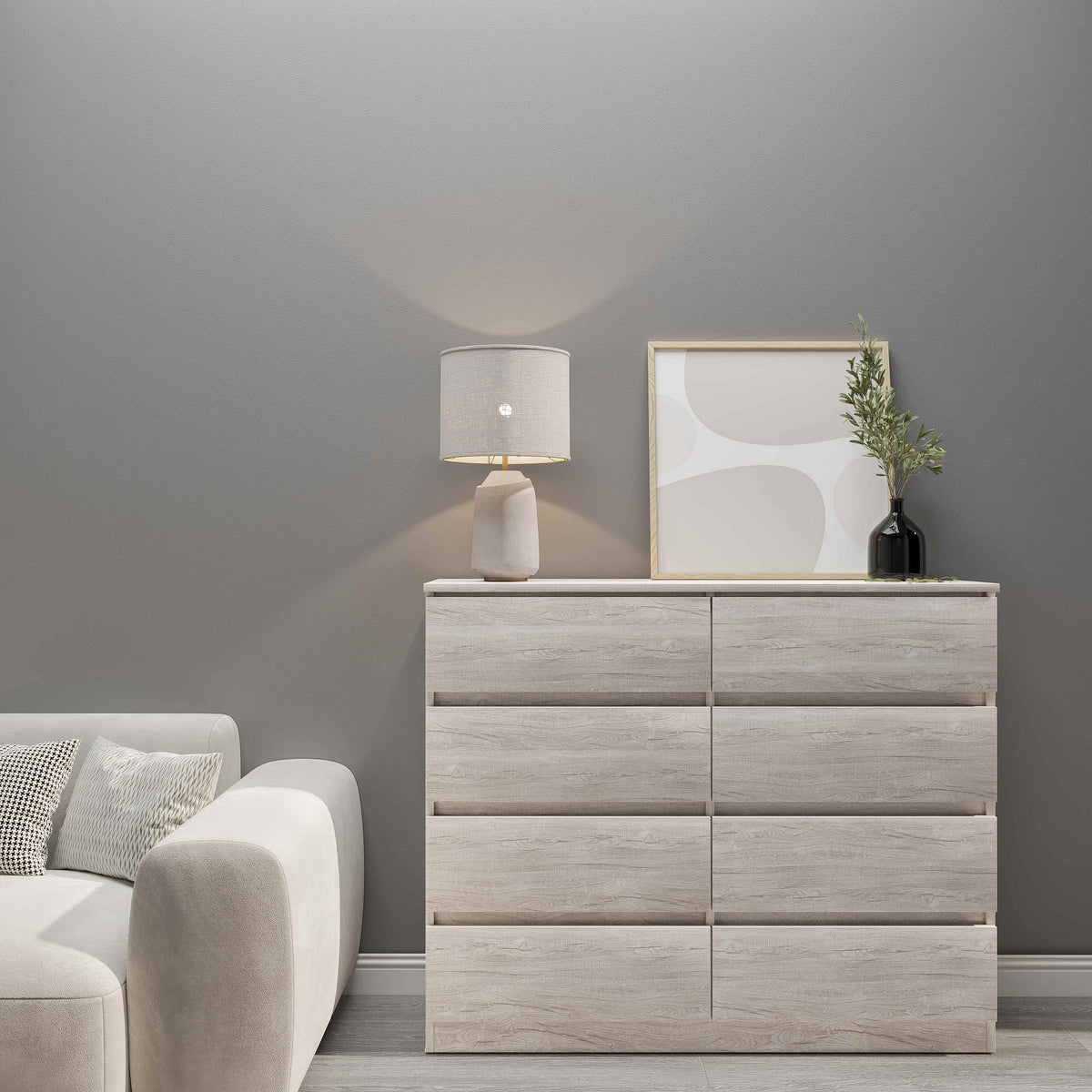 Malvern 8 Drawer Chest - Urban Snow image 11