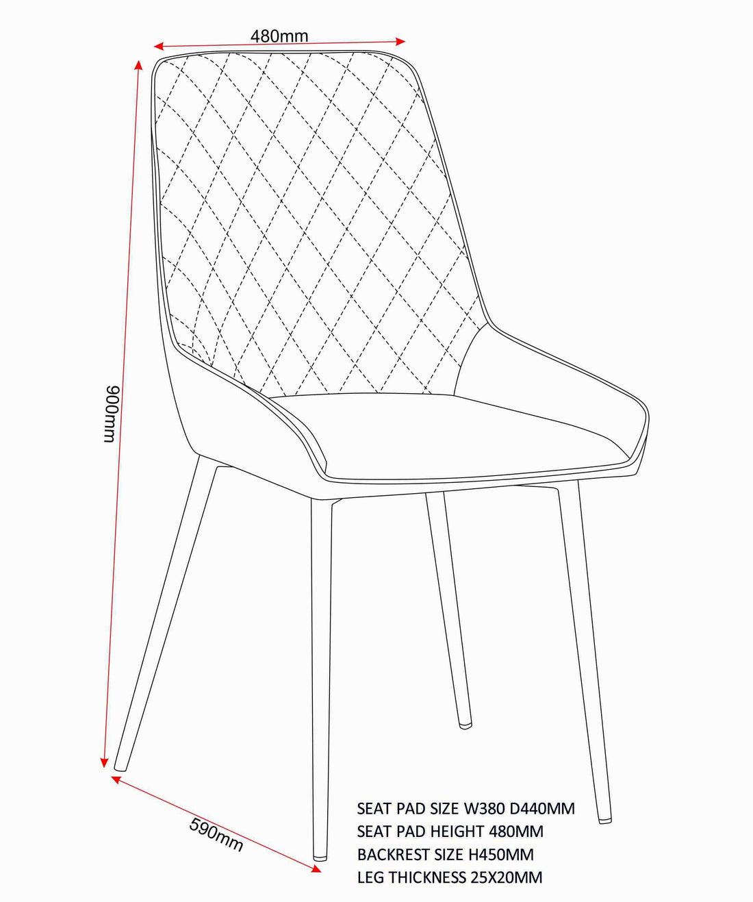 Athens Rect & Avery Dining Set (X4 Chairs) - Medium Oak Effect/Grey Velvet image 2