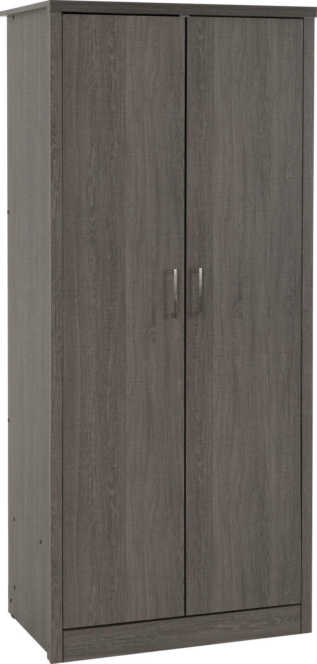 Lisbon 2 Door Wardrobe - Black Wood Grain image 2
