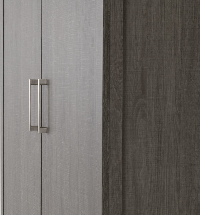 Lisbon 2 Door Wardrobe - Black Wood Grain image 4