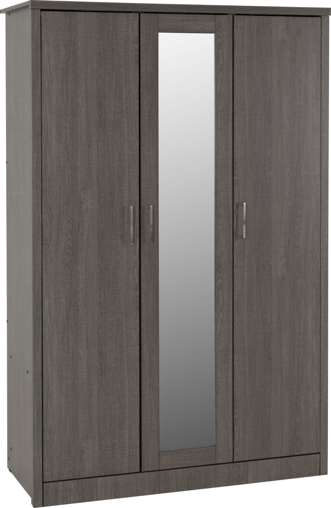 Lisbon 3 Door Wardrobe - Black Wood Grain image 2