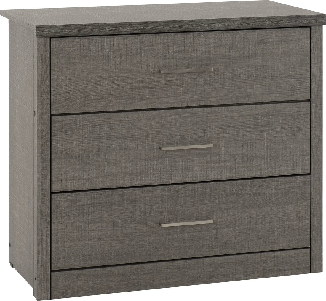 Lisbon 3 Drawer Chest - Black Wood Grain image 2