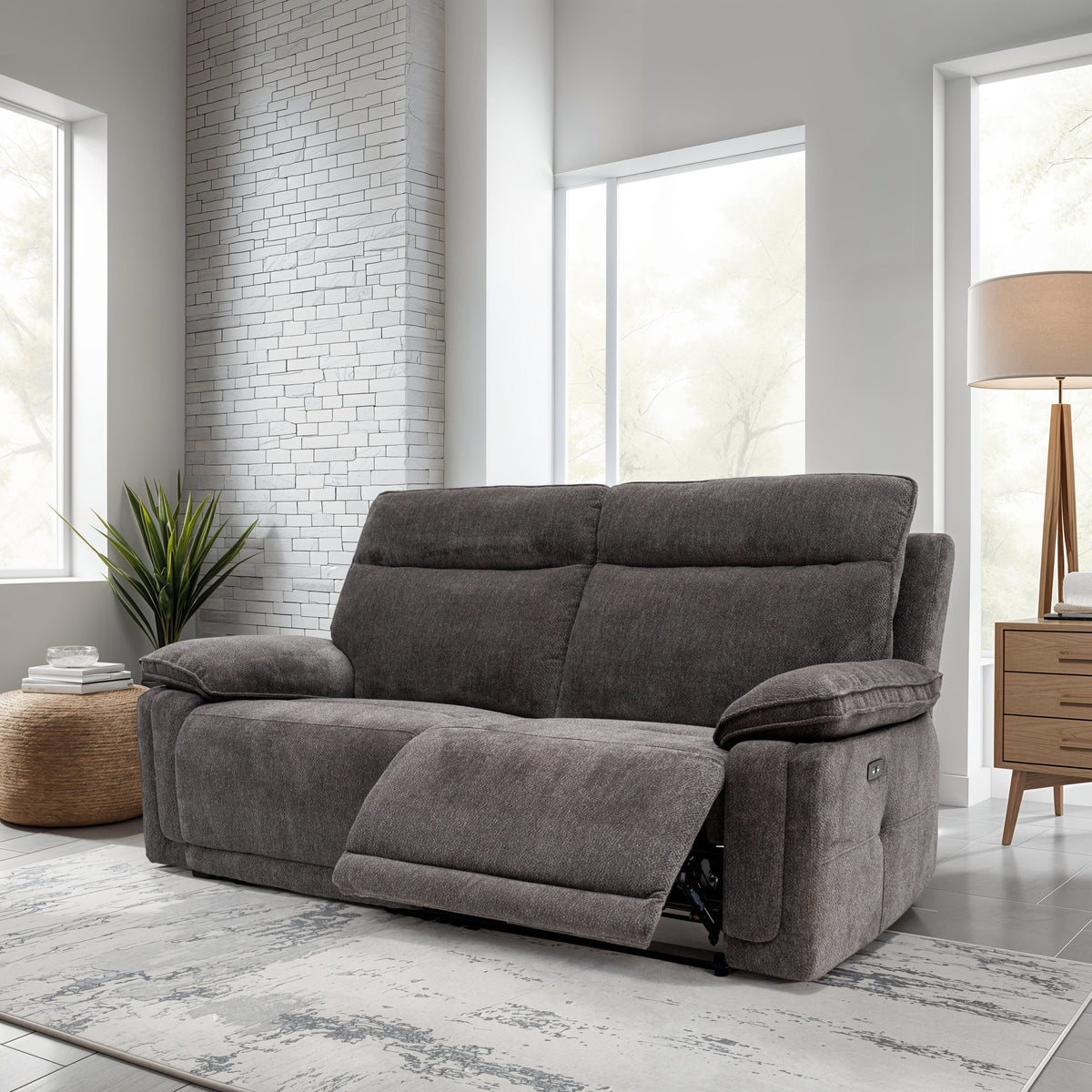 Cadenza 3 Seater Sofa - Charcoal image 1 - CAD03CHARCOAL Roomshot