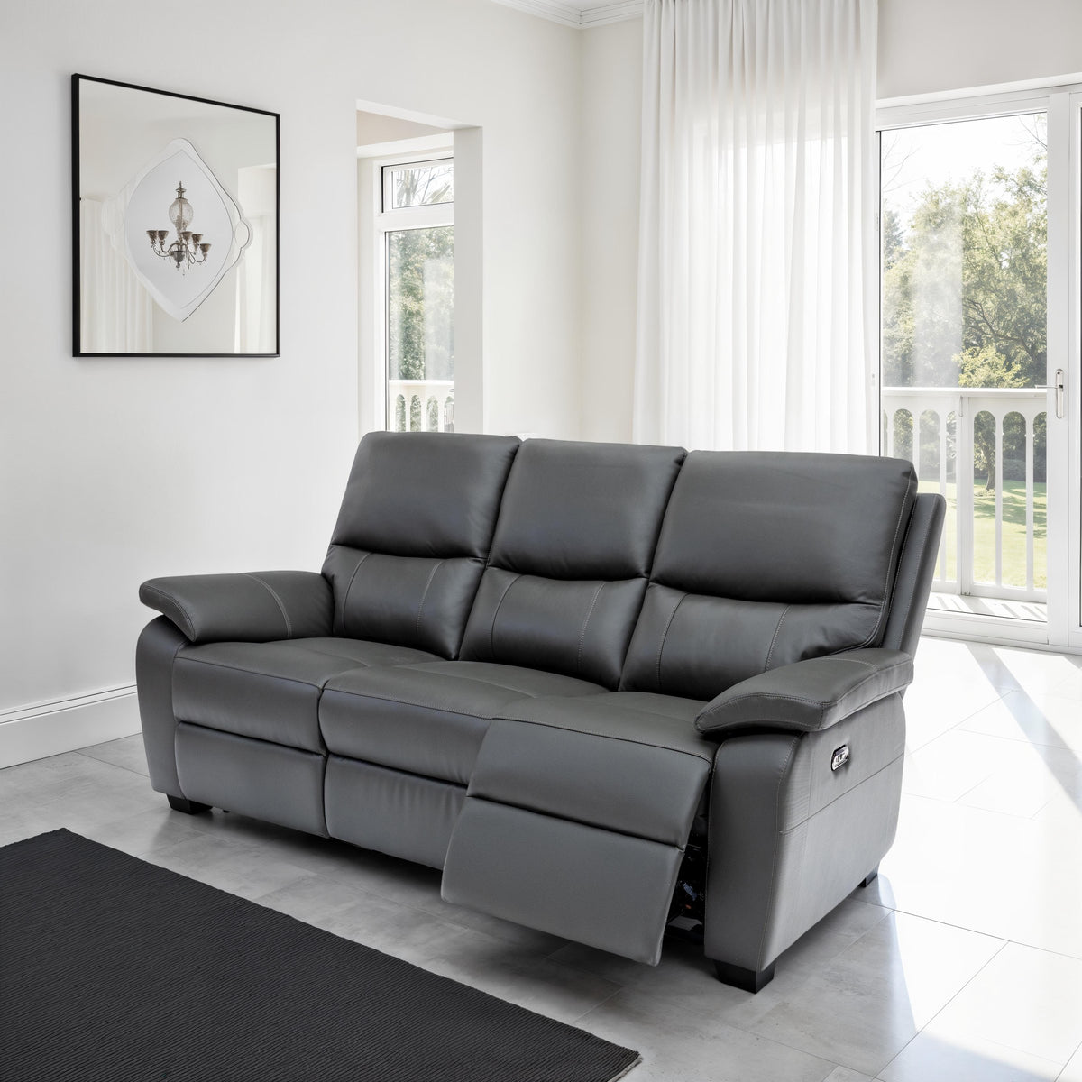 Cannes 3 Seater Sofa - Charcoal image 1 - can03charcoal lifestyle