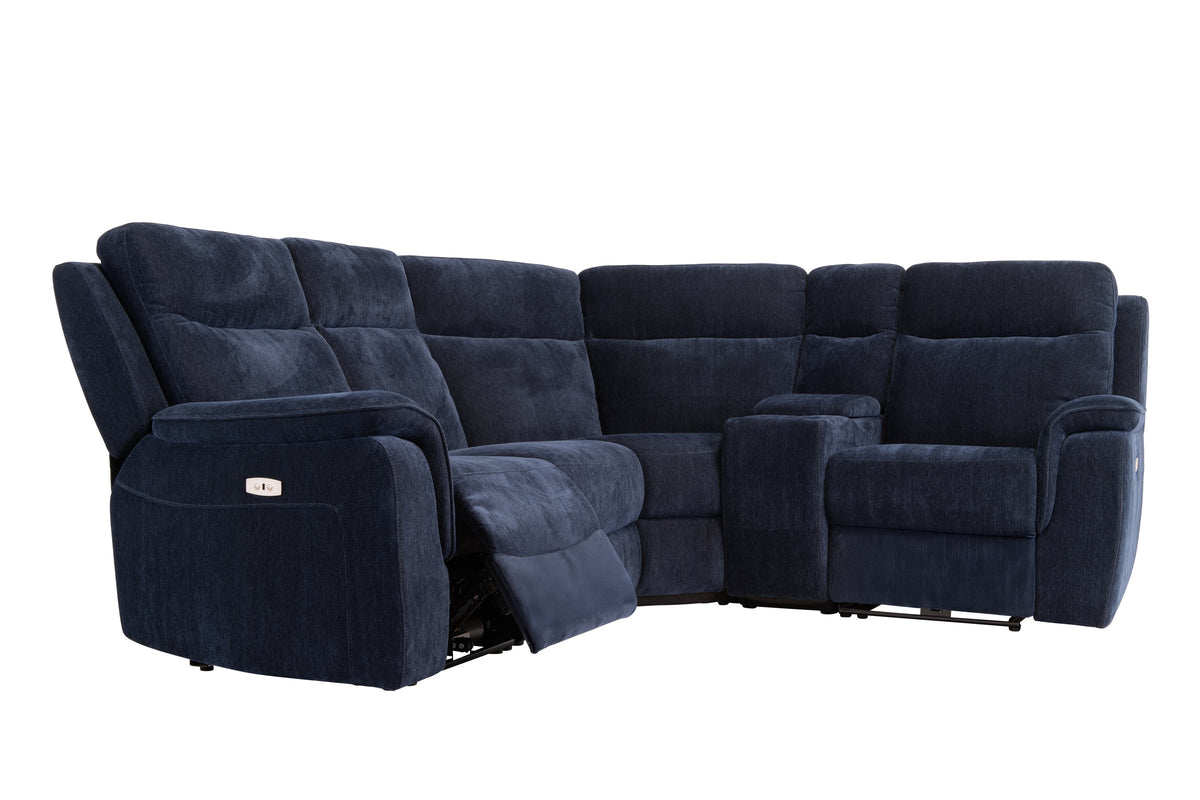 Havana 2C1 Corner Sofa - Blue image 1 - HAV04BLUE CORNER GROUP