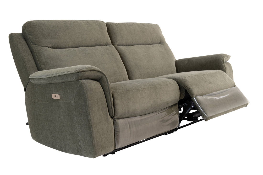 Havana 3 Seater Electric Sofa - Moss Green image 2 - HAV03GREEN-1