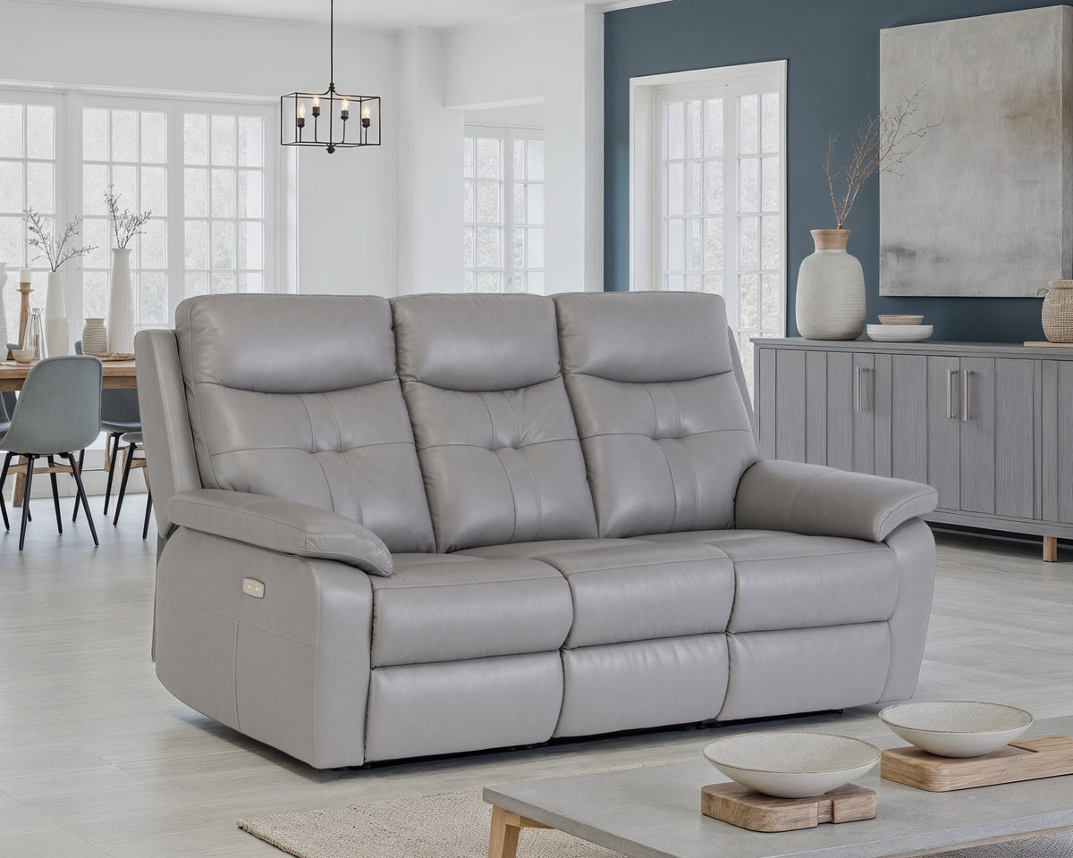 Sophia 3 Seater Electric Sofa - Silver Grey image 1 - SOP03GREY lifestyle