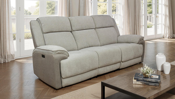 Walton 3 Seater Sofa - Soft Grey image 1 - wal03softgrey lifestyle